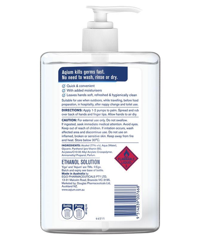 Aqium Antibacterial Hand Sanitiser 1L