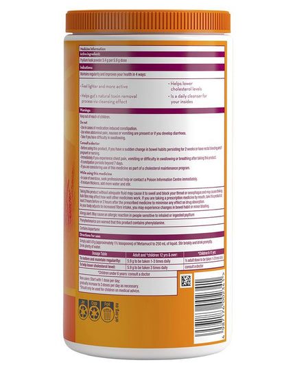 Metamucil Fibre Supplement Smooth Orange 114 Dose 673g