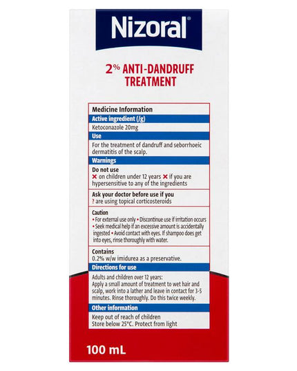 Nizoral Anti-Dandruff Shampoo 2% 100mL