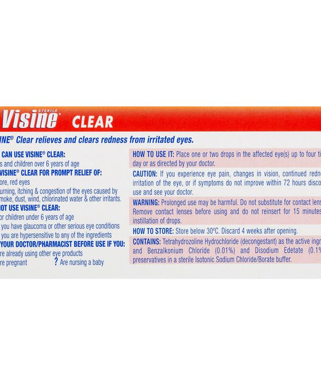 Visine Clear Eye Drops 15mL