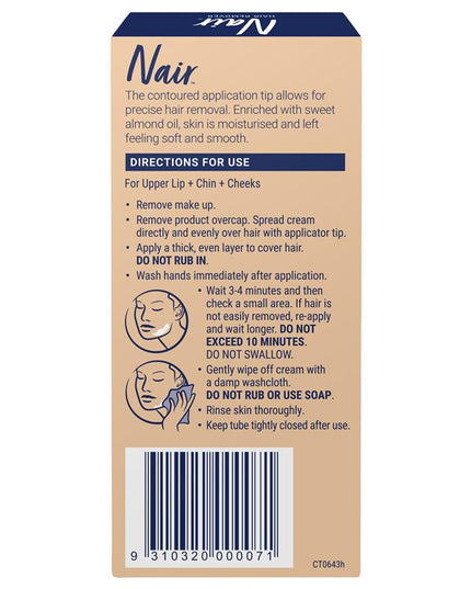 Nair Precision Facial Hair Removal Cream 20g