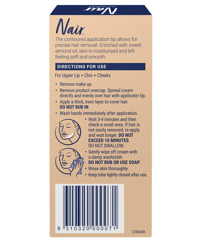 Nair Precision Facial Hair Removal Cream 20g