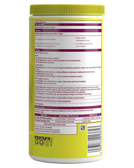 Metamucil Fibre Supplement Lemon Lime Smooth 114 Doses