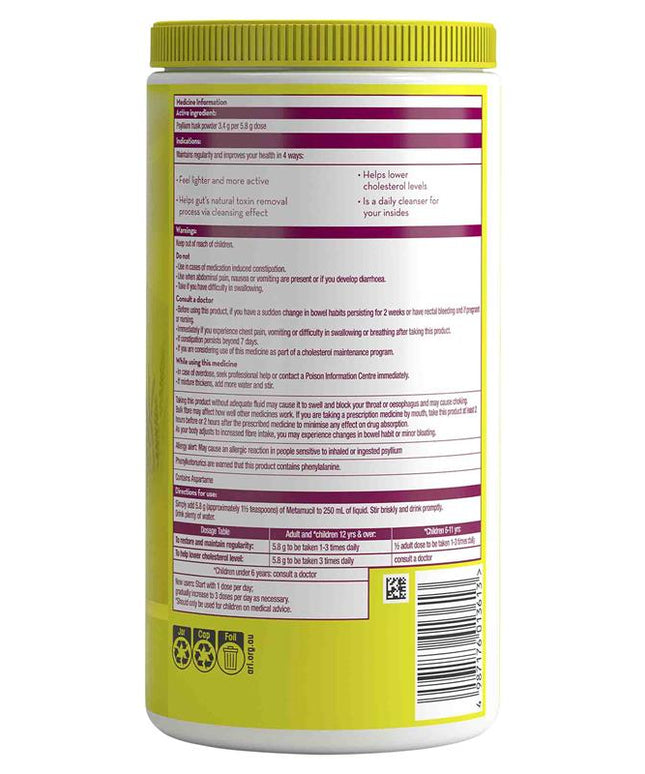 Metamucil Fibre Supplement Lemon Lime Smooth 114 Doses