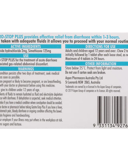 GastroStop Plus Chewable Tablets 12