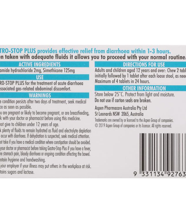 GastroStop Plus Chewable Tablets 12
