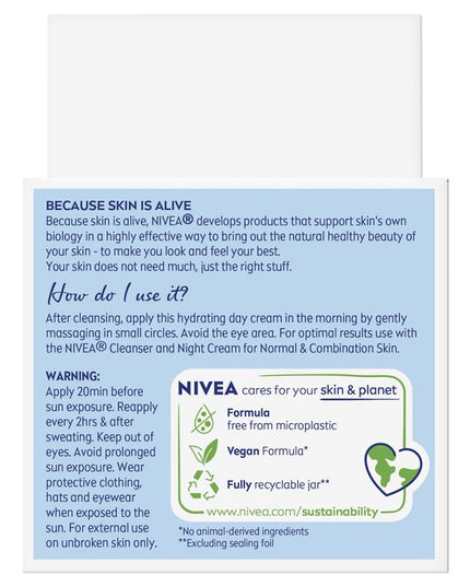 NIVEA Daily Essentials Hydrating Face Moisturiser SPF30 50ml