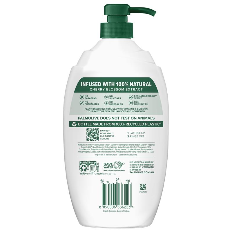 Palmolive Naturals Body Wash Milk & Cherry Blossom Shower Gel 1L