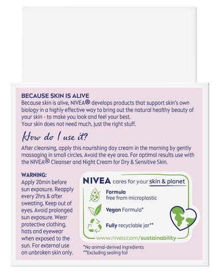 NIVEA Daily Essentials Nourishing Face Moisturiser SPF30 50ml