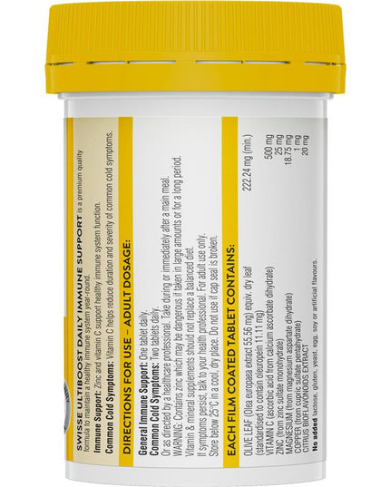 Swisse Daily Immune Support 60 Tablets