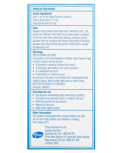 Aquaear Ear Drops 35mL