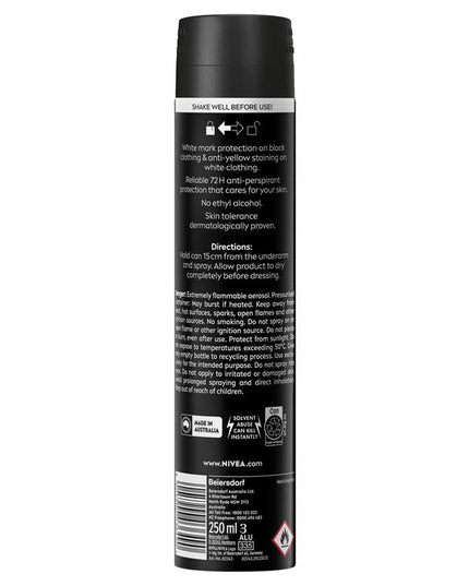 NIVEA MEN Black & White Power Aerosol Deodorant 72H Protection 250ml