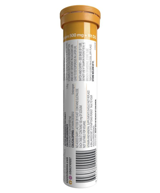 Voost Calcium + D3 Effervescent 20 Tablets