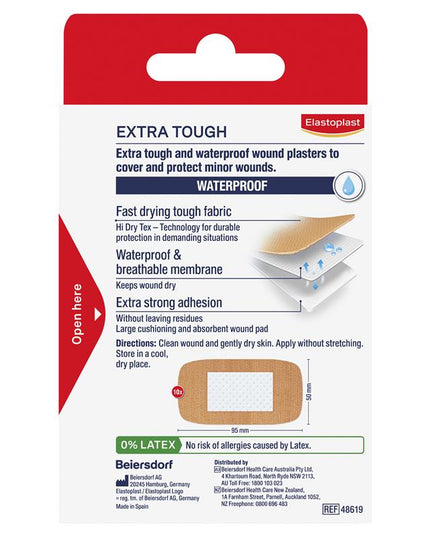 Elastoplast Heavy Fabric Waterproof XL 10 Strips