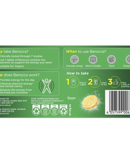 Berocca Energy Orange 30 Effervescent Tablets