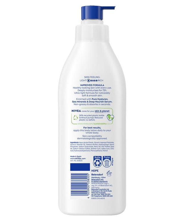 NIVEA Express Hydration Body Lotion Moisturiser 400ml