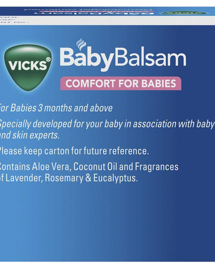 Vicks Baby Balsam Decongestant Chest Rub 50g