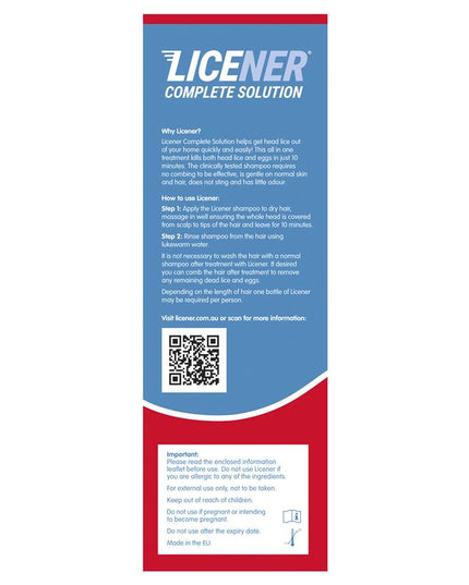 Licener Single Head Lice Treatment 100ml