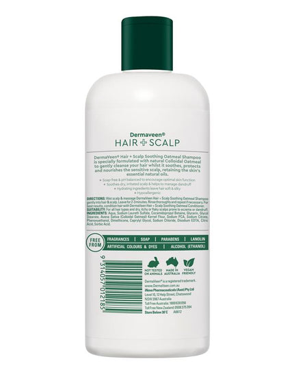 DermaVeen Oatmeal Shampoo for Dry, Flaky or Sensitive Scalps 250mL