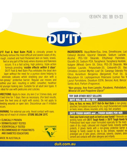 DU'IT Foot & Heel Balm Plus Dry Skin Foot Cream 50g