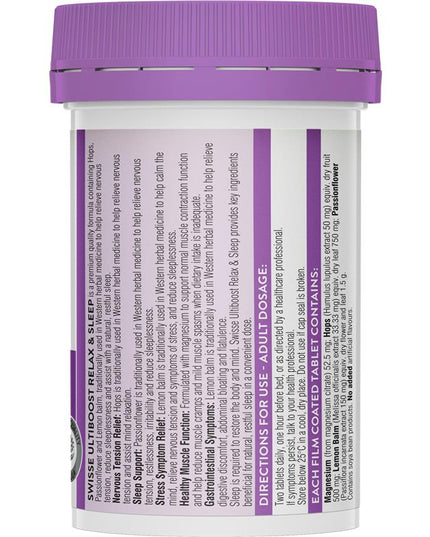 Swisse Ultiboost Relax & Sleep 60 Tablets