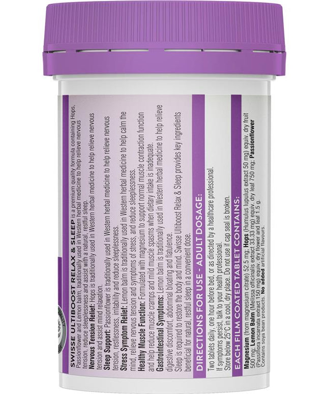 Swisse Ultiboost Relax & Sleep 60 Tablets