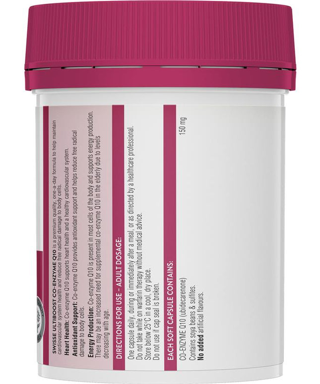 Swisse Ultiboost Co Enzyme Q10 150mg 180 Capsules