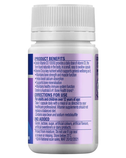 Ostelin Vitamin D3 1000IU 60 Capsules
