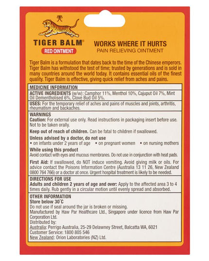 Tiger Balm Muscle & Joint Relief Red Ointment 18g