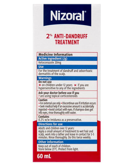 Nizoral Anti-Dandruff Shampoo 2% 60m