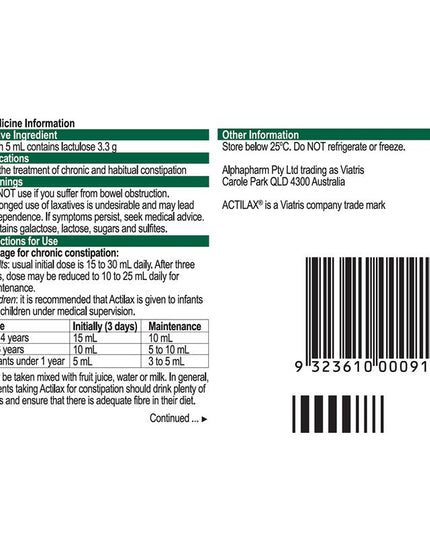 Actilax Mixture 500mL