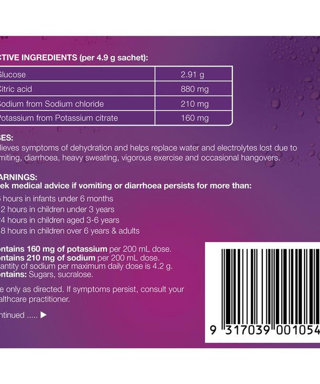 Hydralyte Powder Apple Blackcurrant 5g X 10