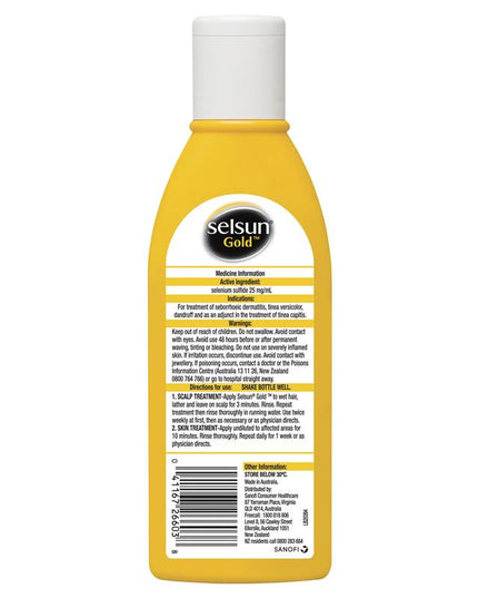 Selsun Gold Anti Dandruff Shampoo Treatment 200mL