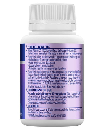 Ostelin Vitamin D3 1000IU 130 Capsules