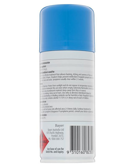 Canesten Tinaderm Tolnaftate Tinea and Ringworm Powder Spray 100g