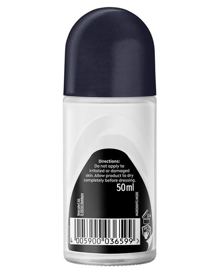 NIVEA MEN Black & White Invisible Roll On Deodorant 72H Protection 50ml