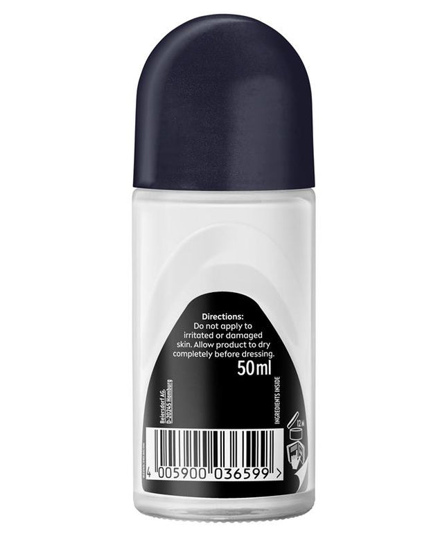 NIVEA MEN Black & White Invisible Roll On Deodorant 72H Protection 50ml