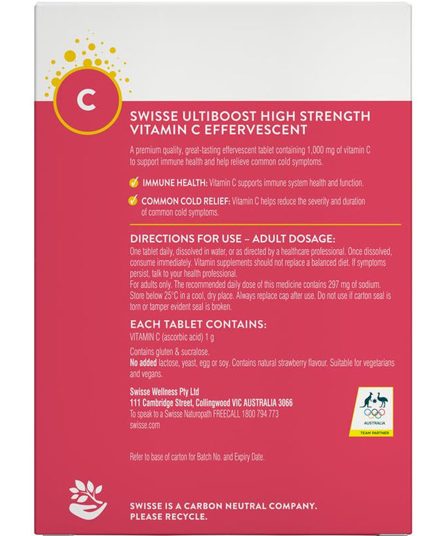 Swisse Vitamin C 60 Effervescent Tablets