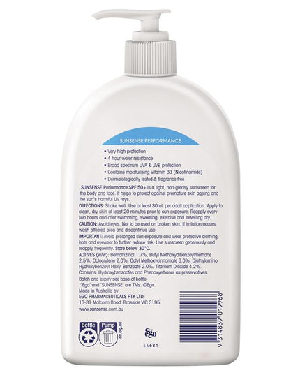 Ego Sunsense Performance SPF 50+ 500ml