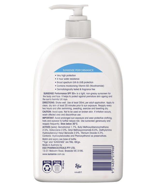 Ego Sunsense Performance SPF 50+ 500ml