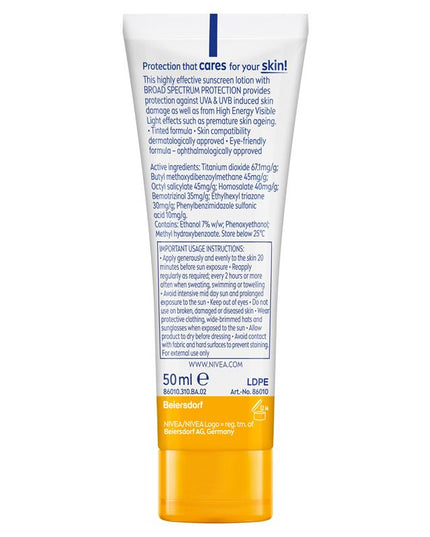 NIVEA Sun UV Face Sunscreen BB Cream SPF50 50ml