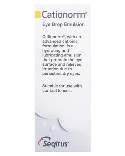 Cationorm Preservative Free Eye Drops 10ml