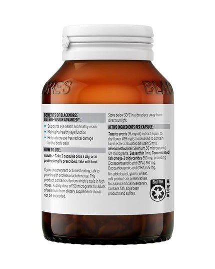 Blackmores Lutein Vision Advanced 60 Capsules