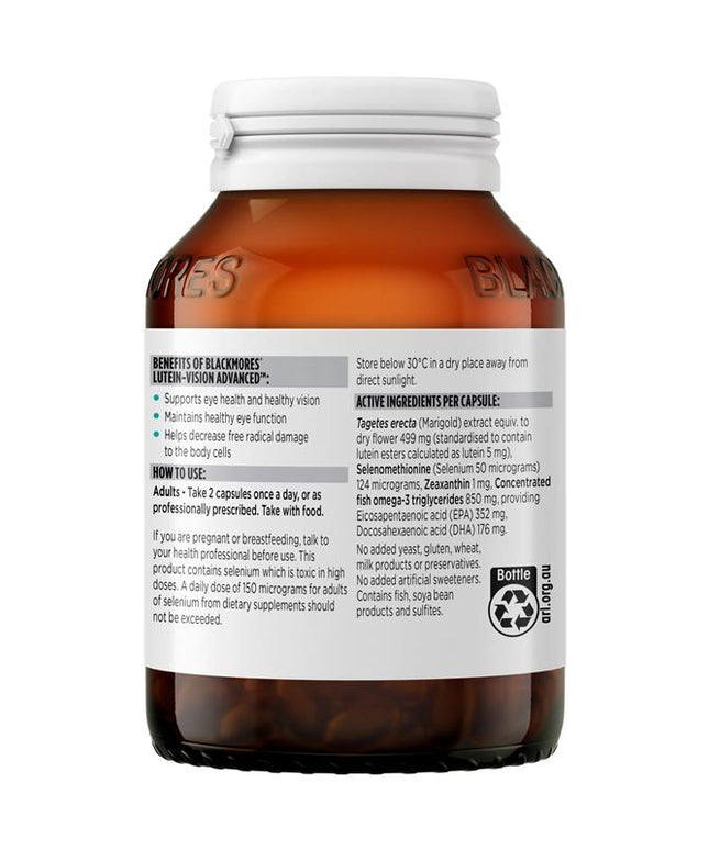 Blackmores Lutein Vision Advanced 60 Capsules