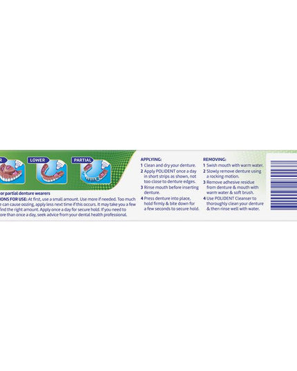 Polident Denture Adhesive Cream Flavour Free 60g