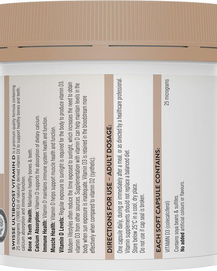 Swisse Vitamin D 400 Capsules