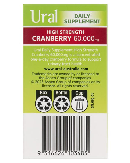 Ural High Strength Cranberry 60000mg 30 Capsules