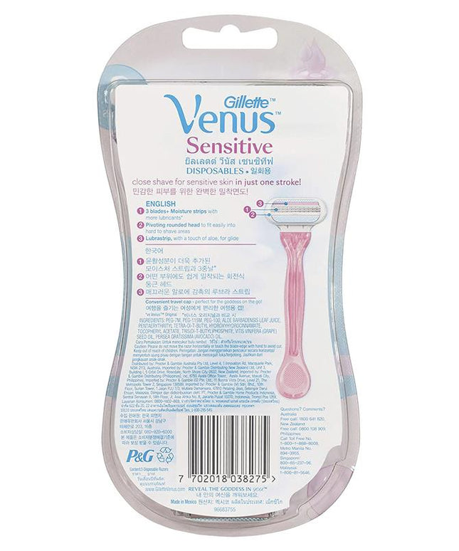 Gillette Venus Sensitive Disposable Razors 3 Pack