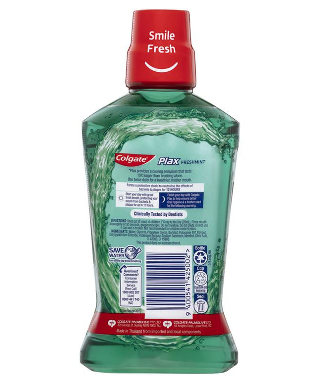 Colgate Plax Alcohol free Antibacterial Freshmint Mouthwash 500mL