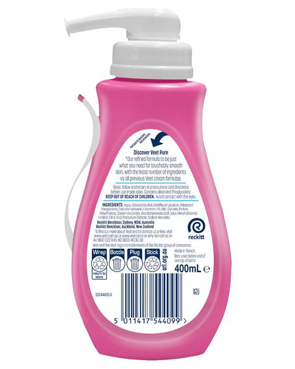 Veet Pure Hair Removal Cream Legs And Body Sensitive Skin 400ml